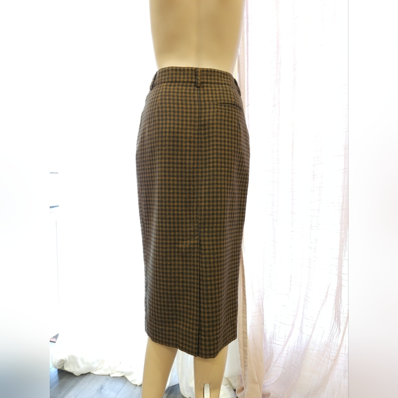 2016 ISA ARFEN 100%Virgin Wool Plaid Elegant Pencil Skirt - Picture 5 of 16